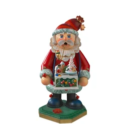 Käthes Original Holzknoddl "Weihnachtsmann mit Spieldose", Räuchermann