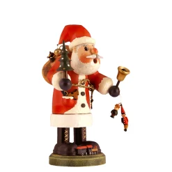 Käthes Original Holzknoddl "Weihnachtsmann mit Glocke", Räuchermännchen Sale