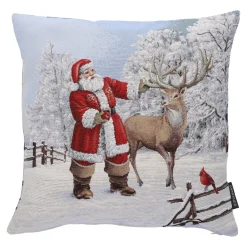 Sandner Kissenhülle "Weihnachtsmann mit Hirsch" Outlet