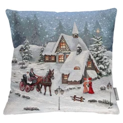 Sandner Kissenhülle "winterliche Kutschfahrt" Discount