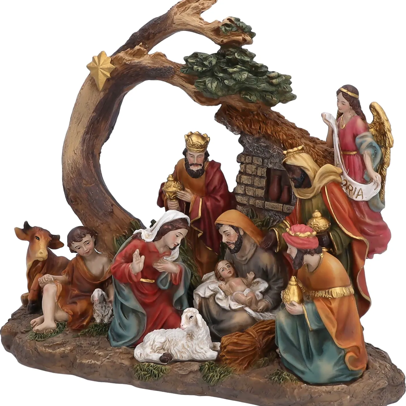 Krippenszene "Heilige Familie unter Baum"