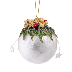Kugel mit weihnachtlicher Dekoration, aus Perlmutt, 8 cm Discount