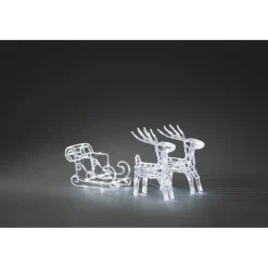 KONSTSMIDE LED Acryl Schlitten mit Rentieren Sale
