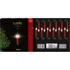 Krinner Lumix Superlight Flame Mini 12 Kerzen Basis Set in Rot Outlet