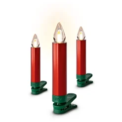 Krinner Lumix Superlight Flame Mini 12 Kerzen Basis Set in Rot Outlet