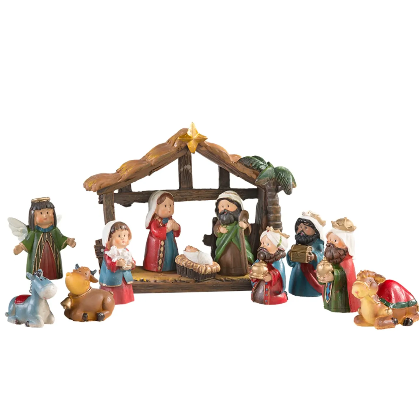 Mini-Krippenstall, 11-teilig