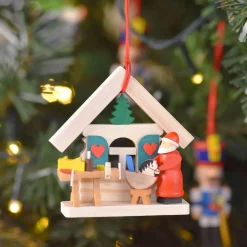 Nikolaus in der Spielzeugwerkstatt, Holz-Baumbehang Online