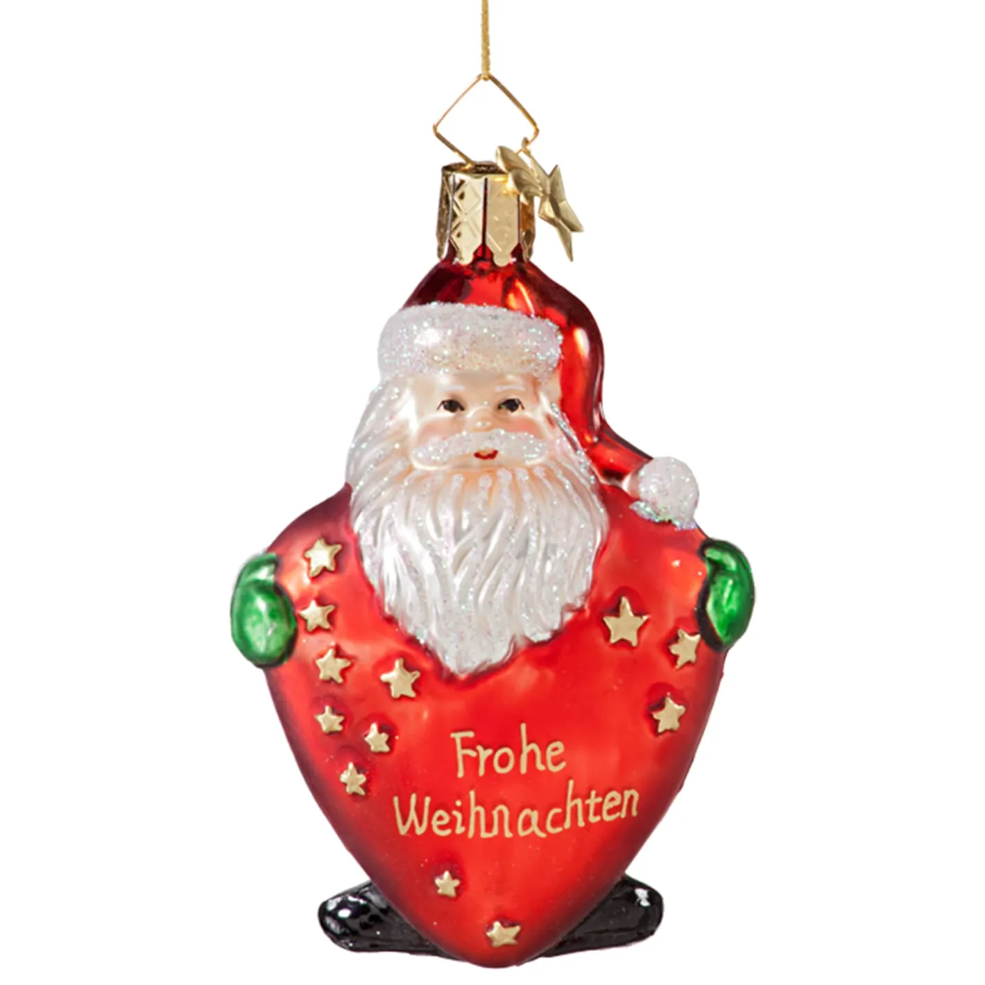 Poesie in Glas Nikolaus mit Herz "Frohe Weihachten" Discount