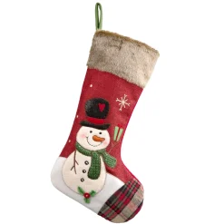 Nikolausstrumpf mit Schneemann, rot Online