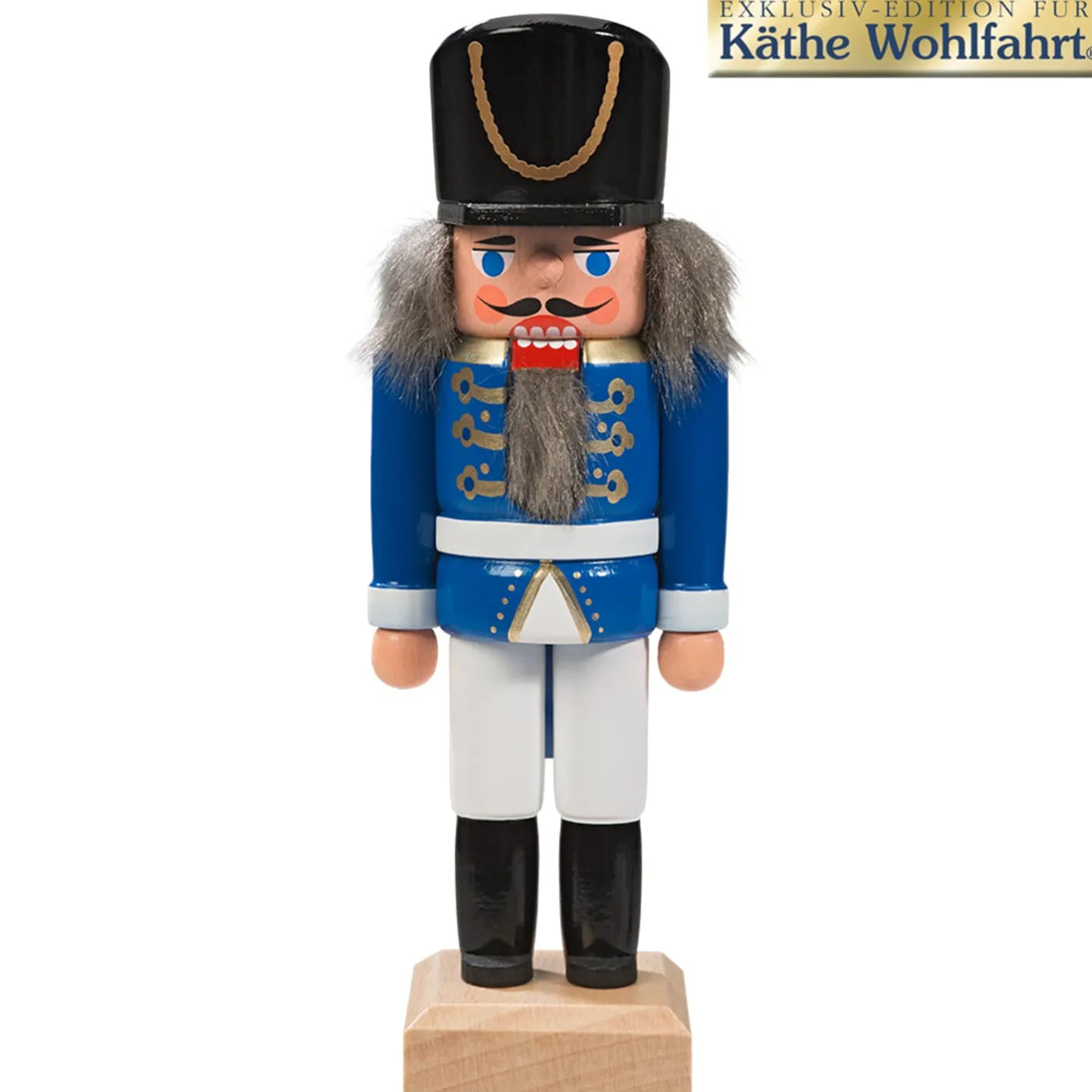 HODREWA Nussknacker "Husar", blau, 14,5 cm Discount