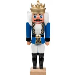 HODREWA Nussknacker "König", blau, 27 cm