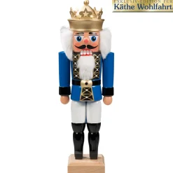 HODREWA Nussknacker "König", blau, 27 cm