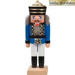 HODREWA Nussknacker "König", blau, 14 cm Discount