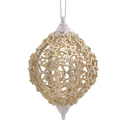 Olive mit filigranen Sternen, gold Outlet
