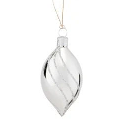 Olive silber mit Glitterdekor New