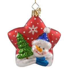 Poesie in Glas Portraitstern Schneemann Sale
