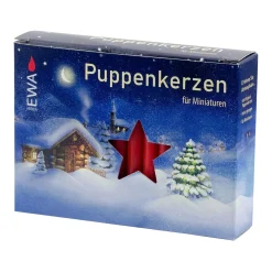 Puppenkerzen, rot, 40 Stück Hot