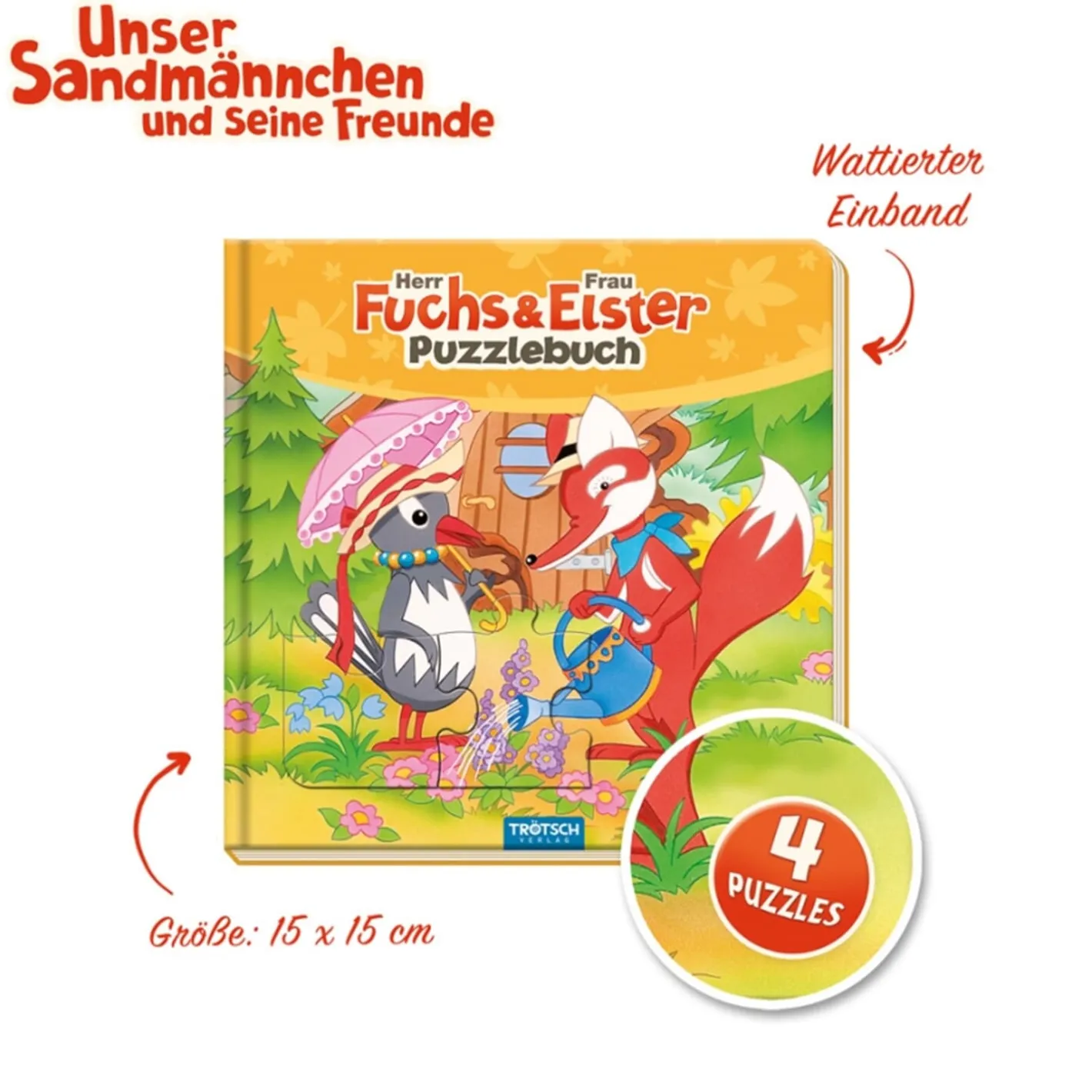 Trötsch Verlag Puzzlebuch "Herr Fuchs und Frau Elster" New