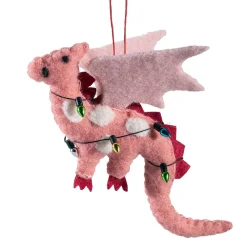 Rosa Drache aus Filz New