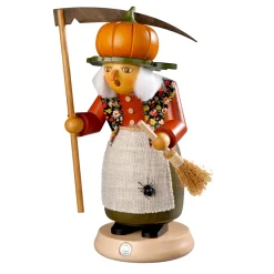 Müller Kleinkunst Räuchermann Halloween Hexe mit Kürbis