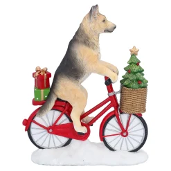 Schäferhund auf Fahrrad New