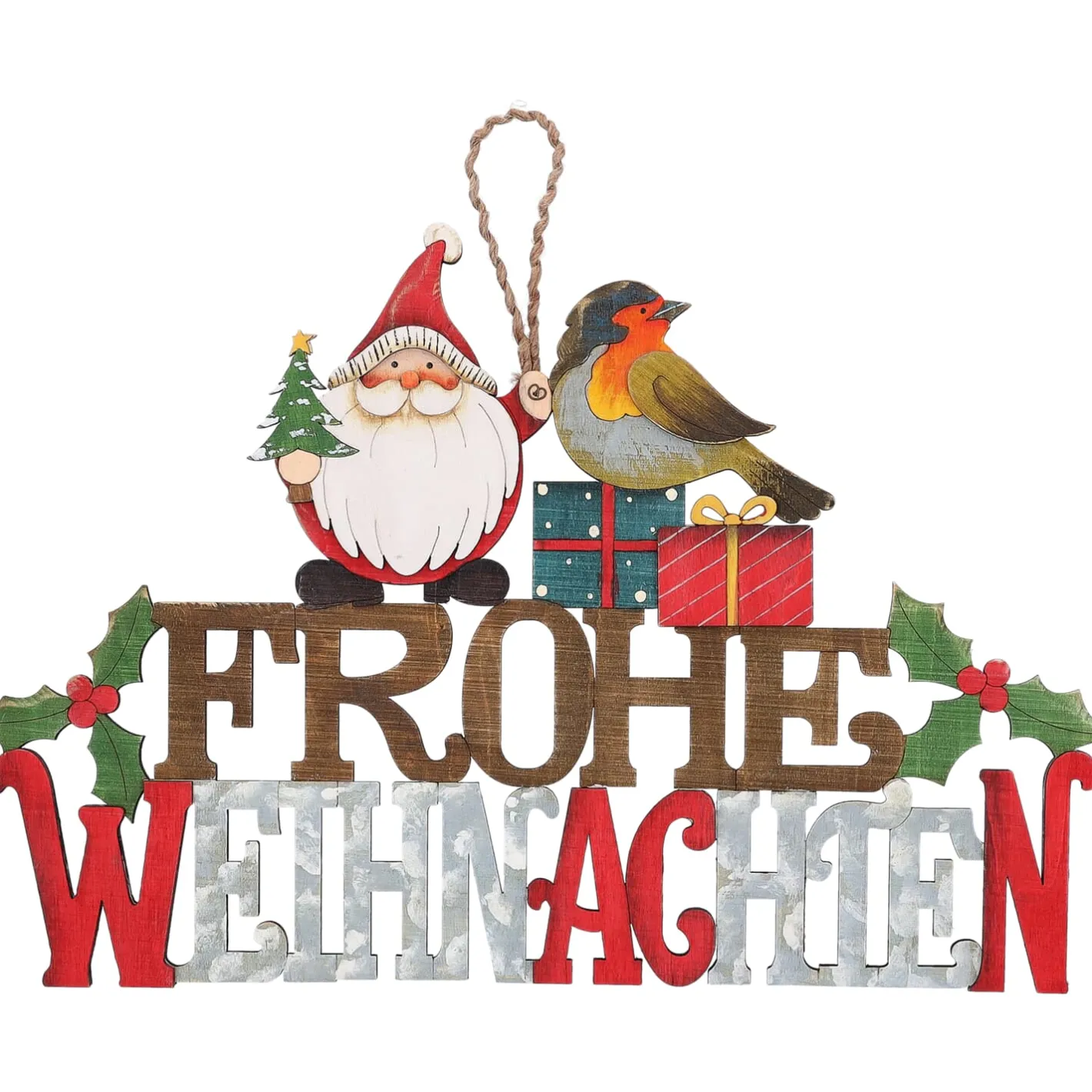 Schild "Frohe Weihnachten" Clearance