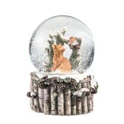 Schneekugel "Fuchs mit Rotkehlchen" Outlet