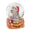 Schneekugel "Weihnachtskatze" Hot