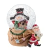 Schneekugel "Weihnachtsmann mit riesigem Geschenksack" Hot