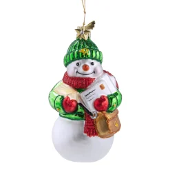 Poesie in Glas Schneemann als Postbote