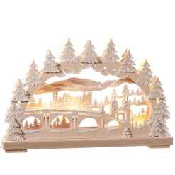 RATAGS Holzdesign Schwibbogen "Heidelberg im Winter", 115 V New