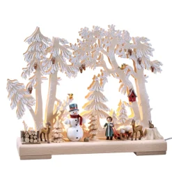 Käthes Original Schwibbogen "Waldspaziergang", 230V mit USB A-Anschluss Outlet