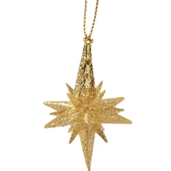 Stern mit Glimmer, gold, 6 cm Sale