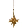 Stern mit Glimmer, gold, 10,5cm