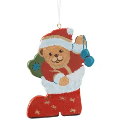 Käthes Original Teddy in Nikolausstiefel, rot