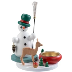 Käthes Original Teelichthalter "Schneemanns Waldweihnacht" New