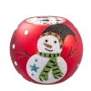 Teelichthalter "Schneespaß" rot Clearance