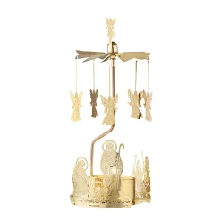 Teelicht-Karussel "Heilige Familie", gold Discount