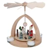 Teelicht-Pyramide "Weihnachtsmann mit Engel" Discount