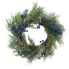 Tür- oder Tischkranz mit blauen Beeren und Zapfen Clearance