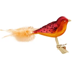 Poesie in Glas Vogel, orange-pink Clearance