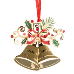 Weihnachtsglocken, goldfarben, Metall-Baumbehang New