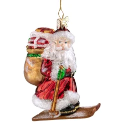 Poesie in Glas Weihnachtsmann als Skifahrer Clearance
