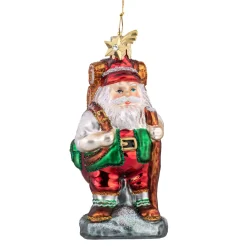 Poesie in Glas Weihnachtsmann als Wanderer Sale