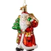 Poesie in Glas Weihnachtsmann mit Baum New