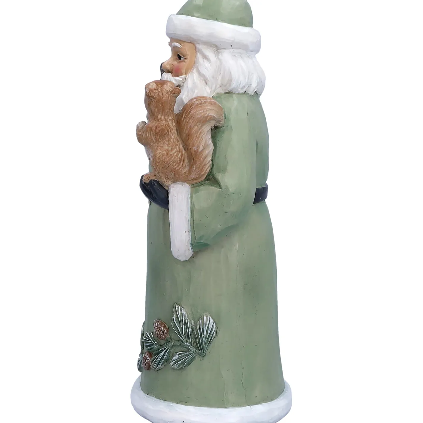 Weihnachtsmann mit Eichhörnchen, Standfigur New