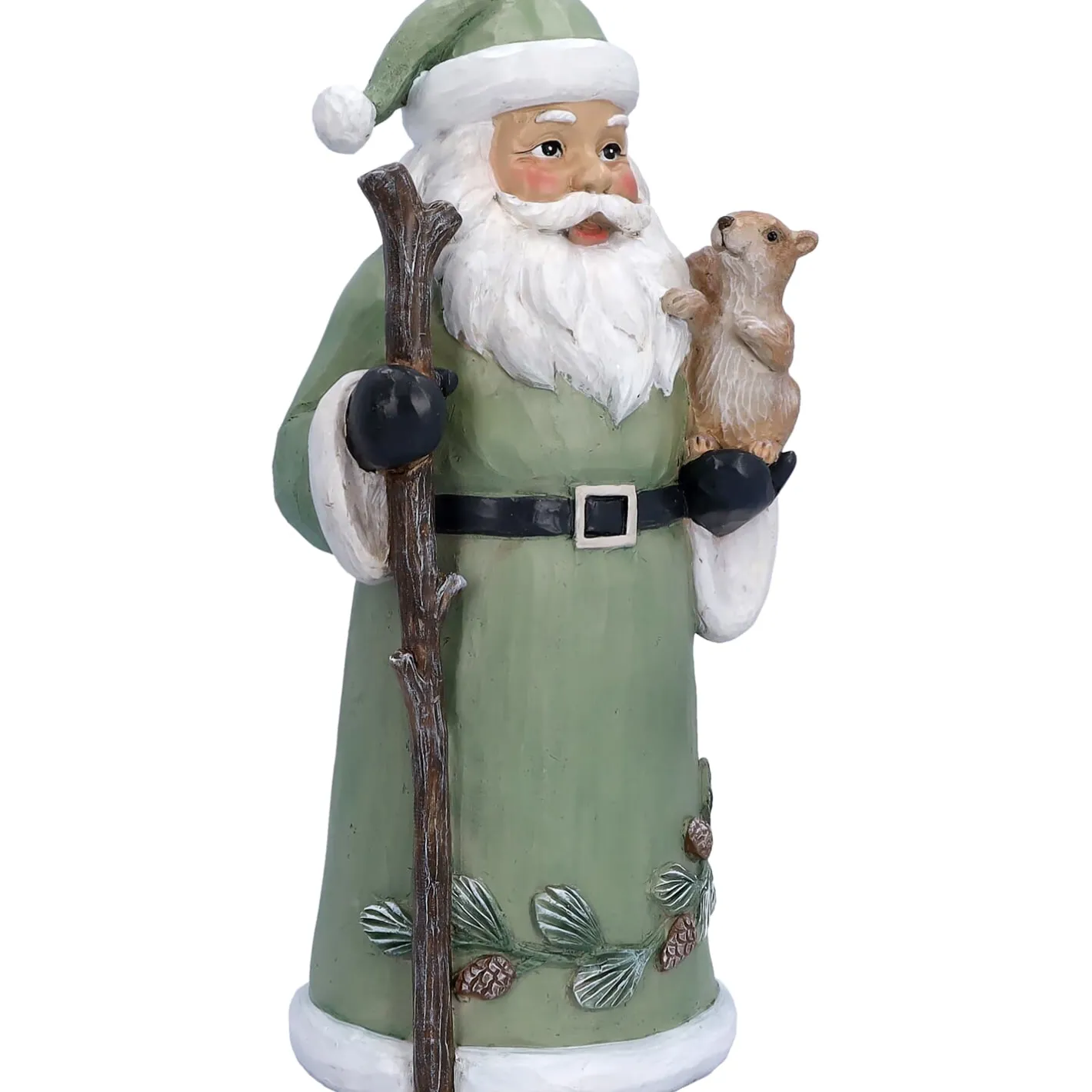 Weihnachtsmann mit Eichhörnchen, Standfigur New