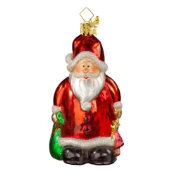 Poesie in Glas Weihnachtsmann mit Geschenken New