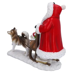 Weihnachtsmann mit Hundeschlitten, Standfigur Sale