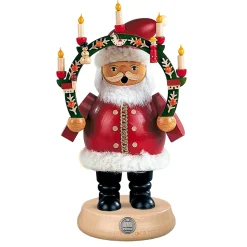 Müller Kleinkunst Weihnachtsmann mit Kerzenbogen, Räuchermännchen Best